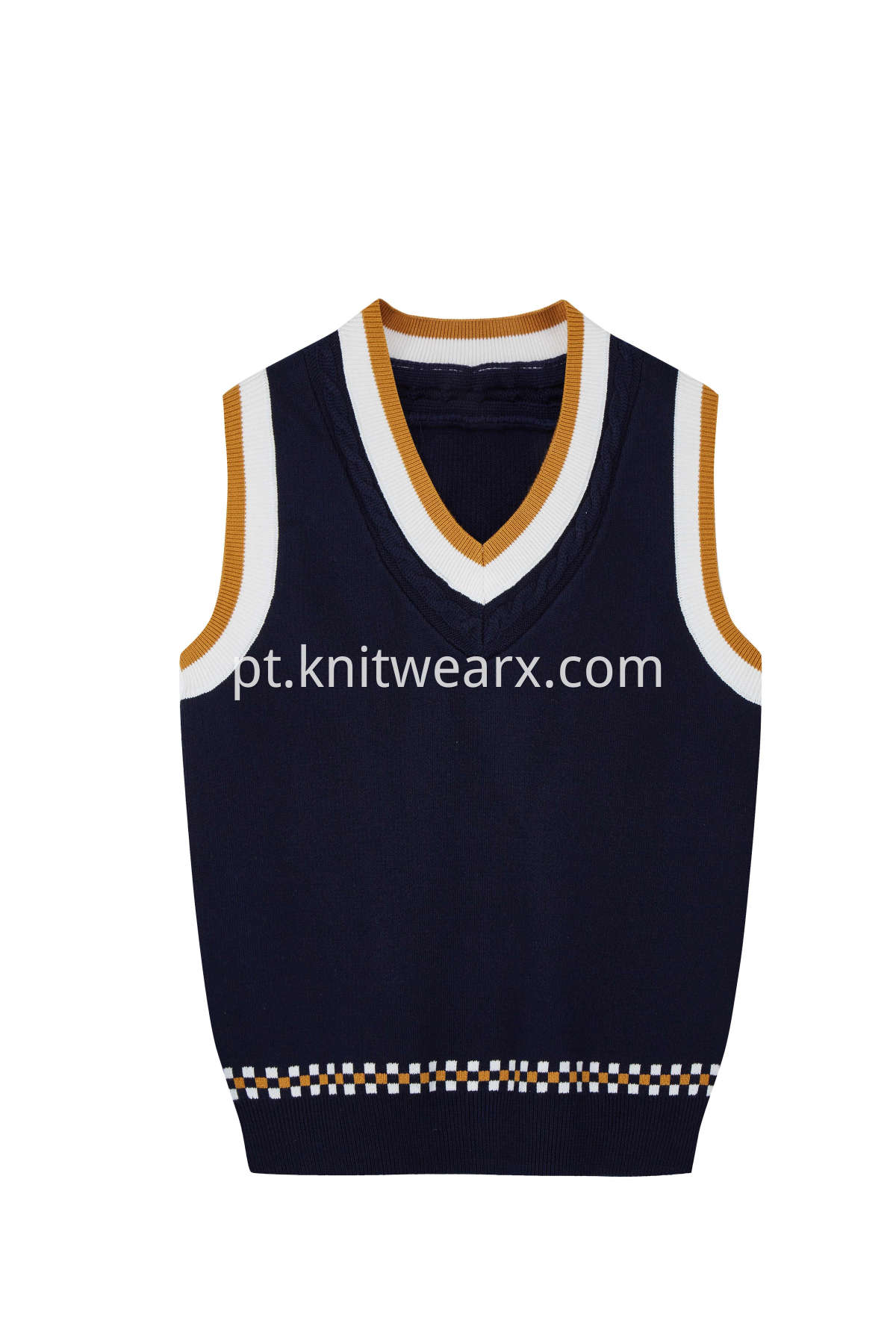 Kids's Sweater Vest Cotton layering Collar V-Neck School Uniform Pullover